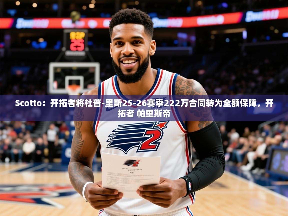 2025开运体育在线Scotto:开拓者将杜普-里斯25-26赛季222万合同转为全额保障,开拓者 帕里斯帝 第1张